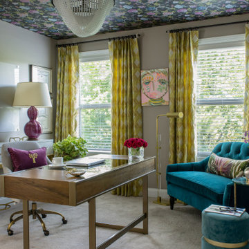 Colorful Sophisticated Home Office