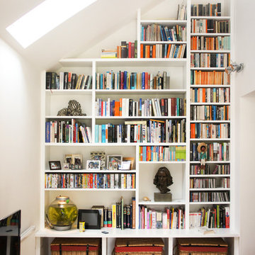 Contemporary Bookcase Library wall