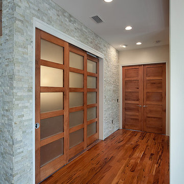 Contemporary Doors - Maple 5-panel Solid Wood