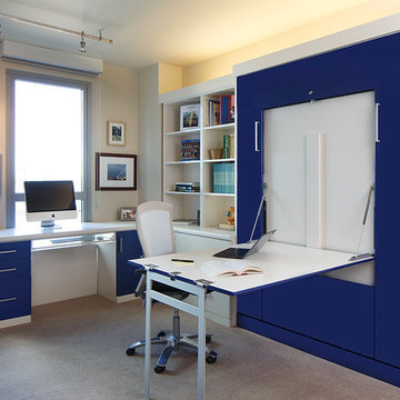 Contemporary Home Office and Guest Room