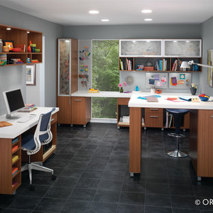 Home office - contemporary home office idea in Denver