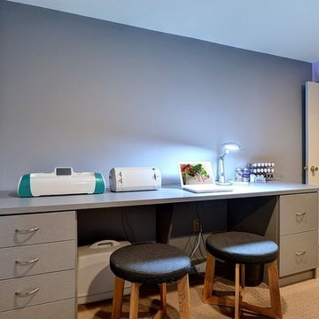 Craft & Hobby Desk With Sit Down Workstation