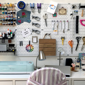 Craft & Hobby Sewing Room Organization - Wall Control Pegboard Sewing Organizers