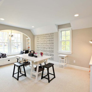 Example of a classic craft room design in Minneapolis