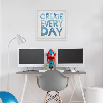 "Create Everyday" Framed Painting Print