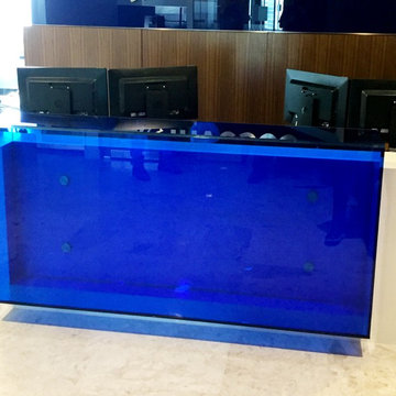 Custom Blue Glass Box in Office