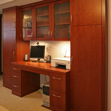 Custom Built-in Hardwood Home Office