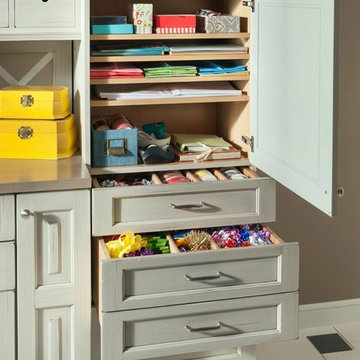 Custom Cabinet Shelves in Embassy Row Gift Wrapping Station