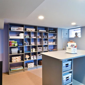 Custom Craft And Hobby Room With Open Storage