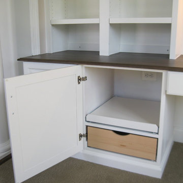 Custom Home Office with Display Cabinet