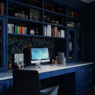Custom Painted Home Office