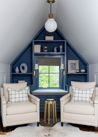 Transitional Home Office by Roost Interiors