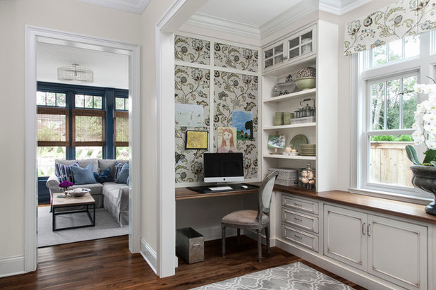 Traditional Home Office & Library by Randall Architects