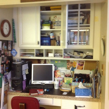 disorganized home office