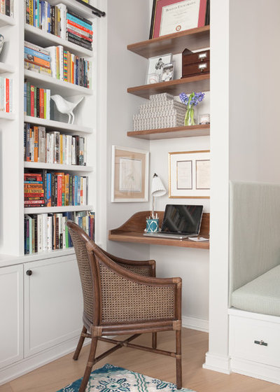 Transitional Home Office by Twelve Chairs Interiors