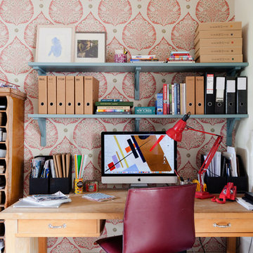 Eclectic desk, creative thinking space