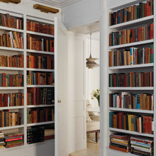 Living room bookshelves