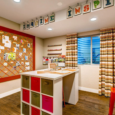 Example of a classic craft room design in Denver