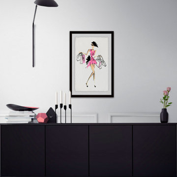 "Fashion Pink" Framed Painting Print