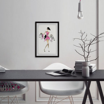 "Fashion Pink" Framed Painting Print