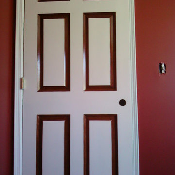 faux woodgrain panel door