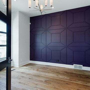 Feature wall in the study