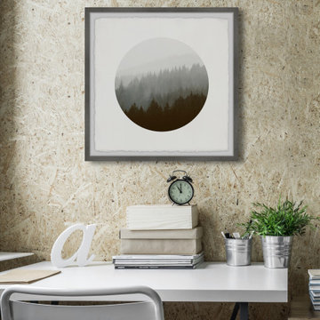 "Fog Forest" Framed Painting Print