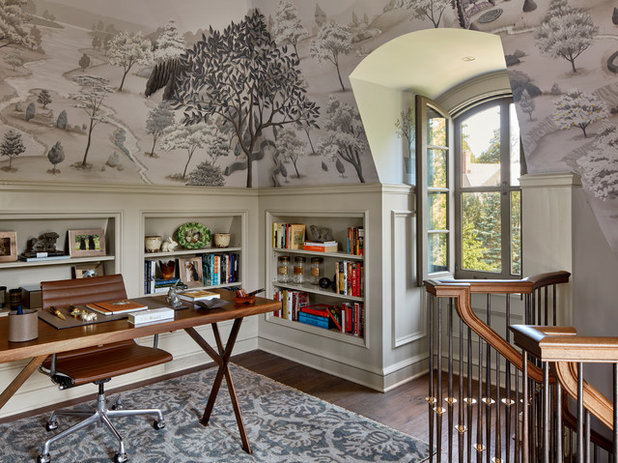 Traditional Home Office by Charles Hilton Architects