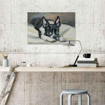"Frenchie Eyes II" Painting Print on Wrapped Canvas