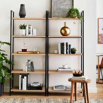 Functional Bookcase with Storage Shelves Collection