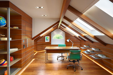 Inspiration for a modern home office remodel in Raleigh