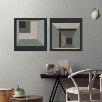 Geometric Perspective X Diptych