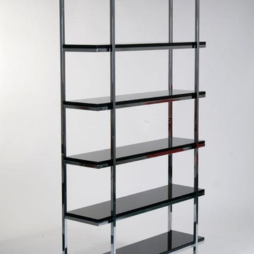Gilbert 5-Shelf Unit in Black and Chrome - $557.27