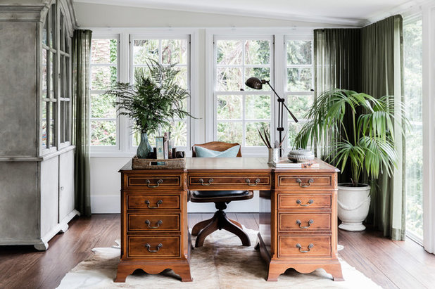 Traditional Home Office by Lisa Burdus Interior Design