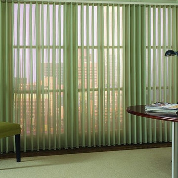GREEN SHEER VERTICAL BLINDS - Lafayette Interior Fashions Home Office Ideas