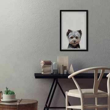 "Guilty Pup" Framed Painting Print