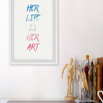 "Her Life Is Her Art III" Framed Painting Print