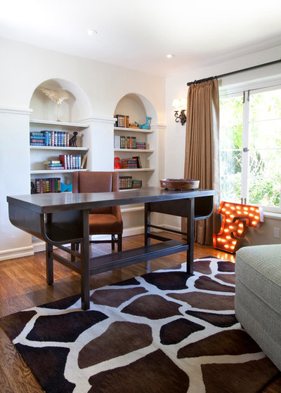Transitional Home Office by Laura U Design Collective