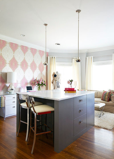 Transitional Home Office by Emily Griffin Design