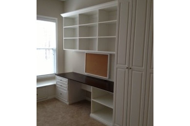 Example of a classic home office design in Charlotte