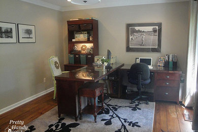 Example of an eclectic home office design in Raleigh
