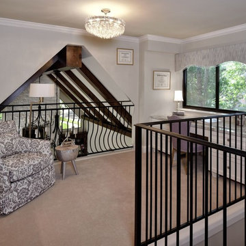 Home Office Glam - View over Stairway