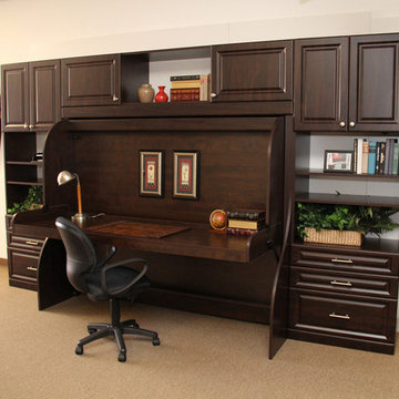 Home office hidden 'Desk Bed' with a very traditional look