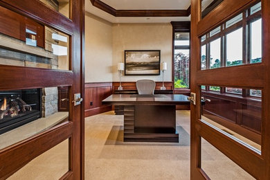 Trendy home office photo in Seattle