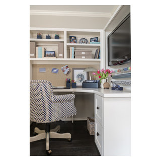 Home Office in Luxe Transitional Hi-Rise Residence - Transitional ...