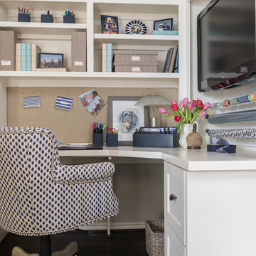 Home Office in Luxe Transitional Hi-Rise Residence