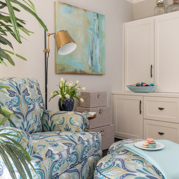 Home Office in Luxe Transitional Hi-Rise Residence
