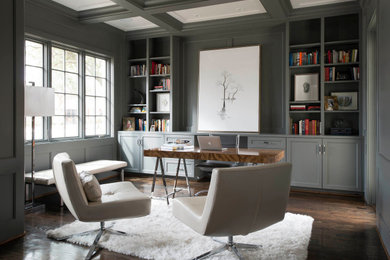 Home office - transitional home office idea in Miami