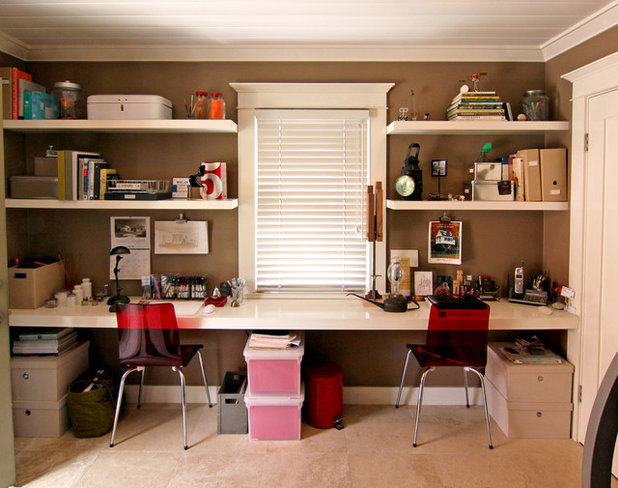 Transitional Home Office by Shelley Gardea - Flea Market Sunday