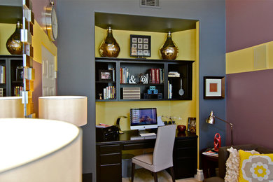 オレンジカウンティにあるコンテンポラリースタイルのおしゃれなホームオフィス・書斎の写真
